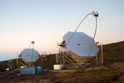 Successful duo: the two MAGIC telescopes observed the first gamma-ray burst with GRB190114c - and not only that, the burst with the highest energy level known to date.